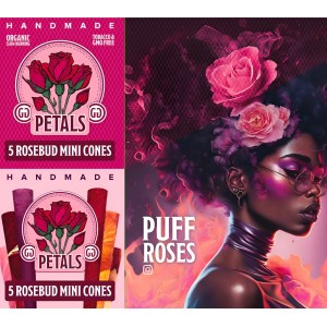 Rose Petals Organic Handmade Cones 5 Rose Mini Cones - 5pk/ 12ct Display